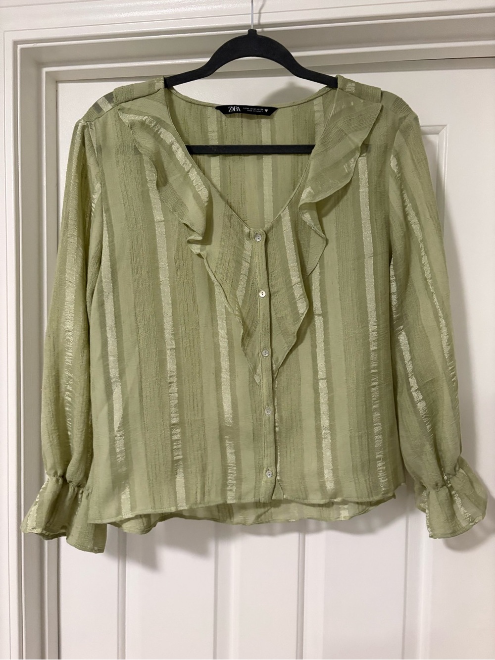 Zara Green Blouse